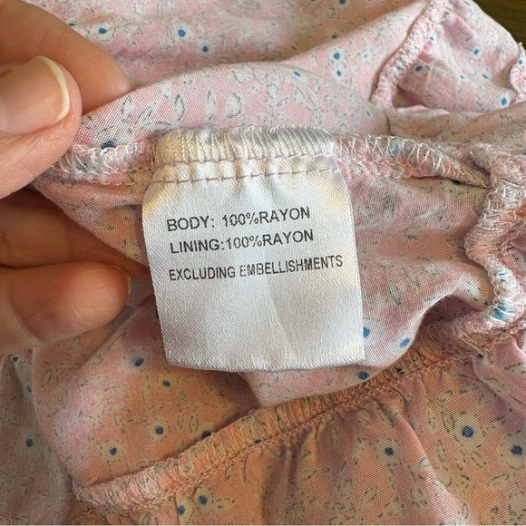 Princess Polly Womens Susanna Floral Mini Skirt Pink Ruffle Tiered Flirty 8 - Picture 6 of 6